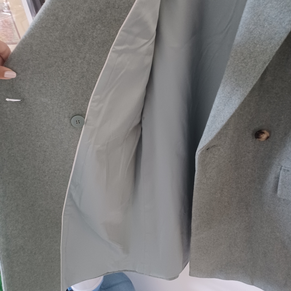 ⛔️SOLD⛔️🆕️NWT Club Monaco Double Breasted Wool Blend Coat in 'Green' - Picture 11 of 13